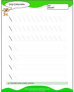 okul öncesi çizgi çalışmaları